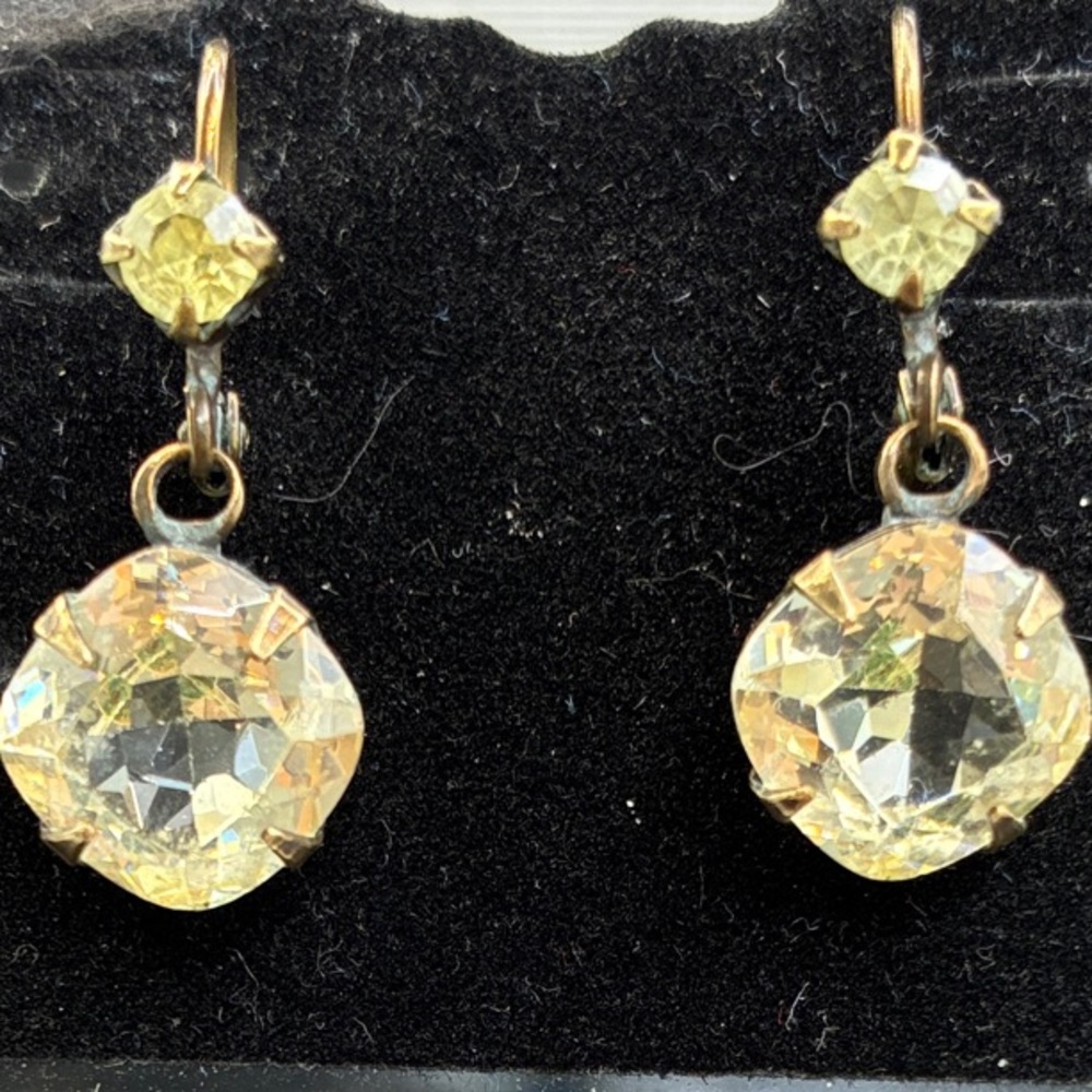 Antiqued Elegant Gold Toned Drop Earrings